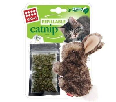 Gigwi Catnip Hazneli Tavşan Kedi Oyuncağı 10 cm