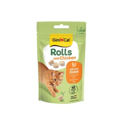 Gimcat Rolls with Chicken Tavuklu Kedi Ödül Tableti 50 Gr