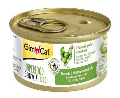 Gimcat Shinycat SF Fileto Tavuklu ve Elmalı Kedi Konservesi 70 gr