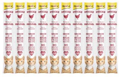 GimCat Sticks Tahılsız Kümes Hayvanlı Ödül Çubuğu 10'lu