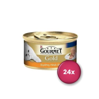 Gourmet Gold Kıyılmış Hindi Etli Yetişkin Kedi Konservesi 24 X 85 gr