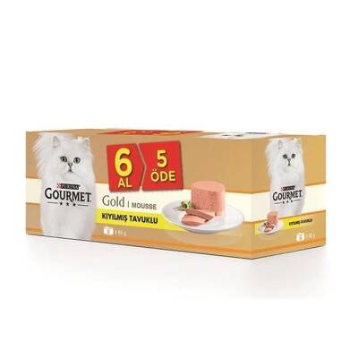 Gourmet Gold Kıyılmış Tavuklu Yetişkin Kedi Konservesi 85 gr (6 AL 5 ÖDE)