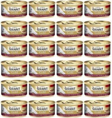 Gourmet Gold Parça Etli ve Soslu Tavuk Ciğer Kedi Konservesi 85 gr X 24 Adet