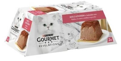 Gourmet Gold Revelations Somon Balıklı Etli Yetişkin Kedi Konservesi 2 X 57 gr