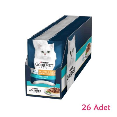 Gourmet Perle Pouch Izgara Ton Balıklı Yetişkin Kedi Konservesi 26 Adet X 85 gr