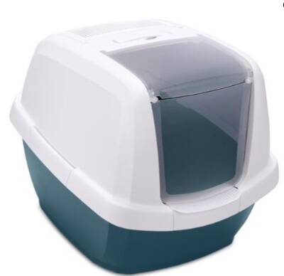Imac Maddy Üstü Açılabilen Kapalı Kedi Tuvaleti Lacivert 65x47,5x47,5 cm