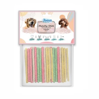 Jooys Renkli Munchy Çubuk Köpek Ödül Kemiği 100'lü