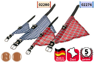 Karlie Deri Bandanalı Boyun Tasması 37 cm Mavi