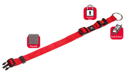 Karlie Kilitli Boyun Tasması L 45-65 cm Kırmızı