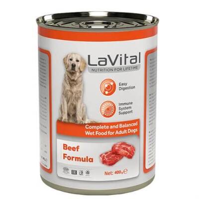 LaVital Biftekli Bağışıklık Sistemi Destekleyici Yetişkin Köpek Konservesi 400 gr