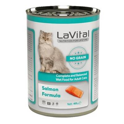 LaVital Somonlu Tahılsız Yetişkin Kedi Konservesi 400 gr