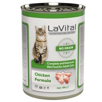 LaVital Tavuklu Tahılsız Yetişkin Kedi Konservesi 400 gr