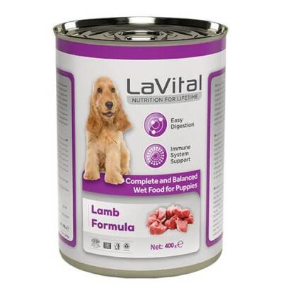 LaVital Bağışıklık Sistemi Destekleyici Kuzulu Yavru Köpek Konservesi 400 gr