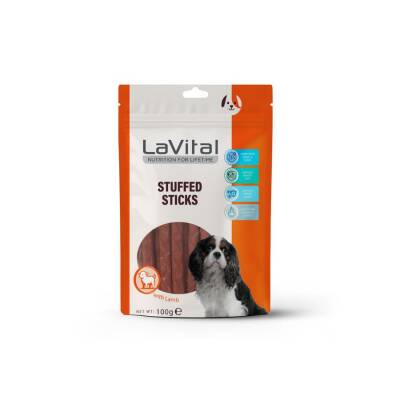 LaVital Kuzu Etli ve Somonlu Yumuşak Çubuk Köpek Ödülü 100 Gr