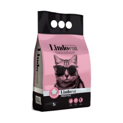 Lindocat Prestige Bebek Pudra Kokulu Topaklanan İnce Taneli Bentonit Kedi Kumu 5 Lt