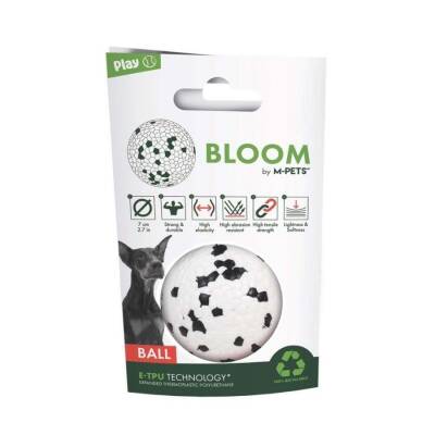 M-Pets Bloom Ball Parçalanmaz Top Köpek Oyuncağı Beyaz 7 cm