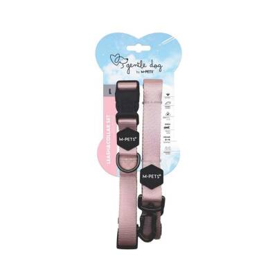 M-Pets Gentle Köpek Boyun Tasması ve Gezdirme Kayışı Seti Pembe L