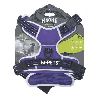 M-Pets Hıkıng Reflektörlü Soft Köpek Göğüs Tasması Mor L