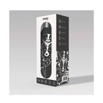 M-Pets Petjoy Purrfect Petfamily Siyah Beyaz Termos 500 Ml