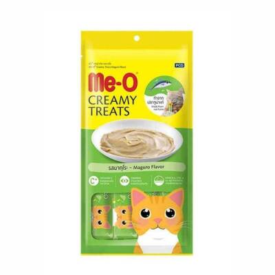 Me-O Creamy Mavi Yüzgeçli Orkinos Balıklı Yetişkin Kedi Ödülü 4x15 gr