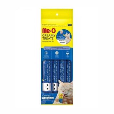 Me-O Creamy Tavuklu Ciğerli ve Keçi Sütlü Kedi Ödülü 4x15 gr