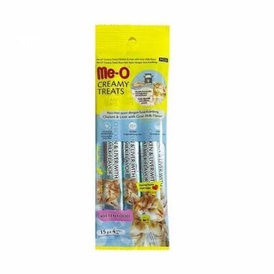 Me-O Creamy Tavuklu Ciğerli ve Keçi Sütlü Yavru Kedi Ödülü 4x15 gr
