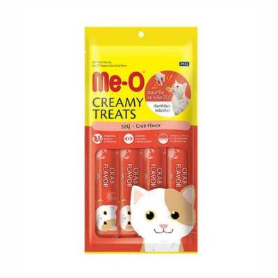 Me-O Creamy Yengeçli ve Ton Balıklı Yetişkin Kedi Ödülü 4x15 gr