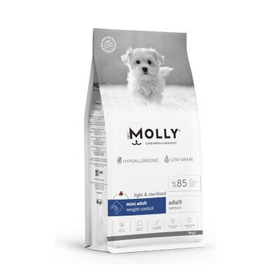 Molly Düşük Tahıllı Hypoallergenic Somonlu Küçük Irk Kısırlaştırılmış Yetişkin Köpek Maması 8 Kg