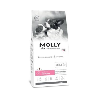 Molly Düşük Tahıllı Hypoallergenic Tavuklu ve Yaban Mersinli Küçük Irk Anne ve Yavru Köpek Maması 2 Kg