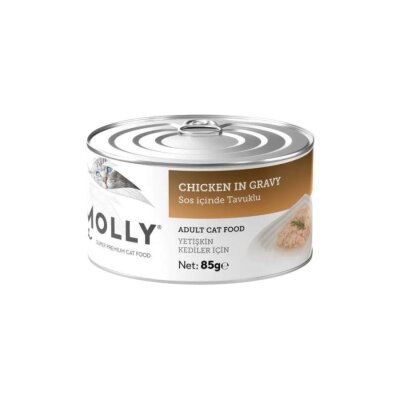 Molly Sos İçinde Tavuklu Yetişkin Kedi Konservesi 85 gr