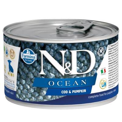 N&D Ocean Puppy Mini Morina Balıklı ve Balkabaklı Yavru Köpek Konservesi 140 gr