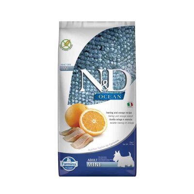 N&D Ocean Ringa Balıklı Tahılsız Küçük Irk Yetişkin Köpek Maması 7 kg