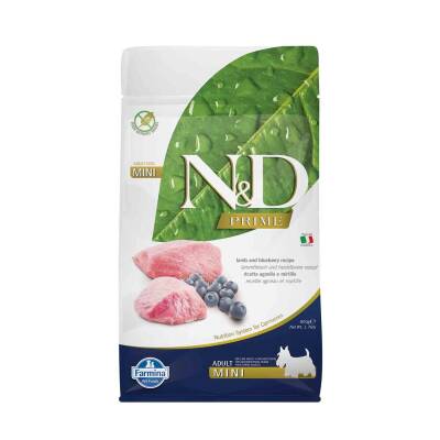 N&D Prime Tahılsız Kuzu Etli Yaban Mersinli Yetişkin Köpek Maması 800 gr