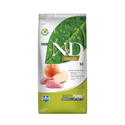 N&D Prime Tahılsız Yaban Domuzlu Elmalı Yetişkin Kedi Maması 5 kg