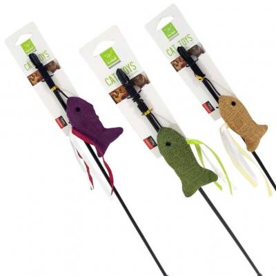 Nunbell Balıklı Kedi Oltası Kedi Oyuncağı