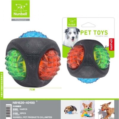 Nunbell Plastik Işıklı Top Köpek Oyuncağı 7 cm