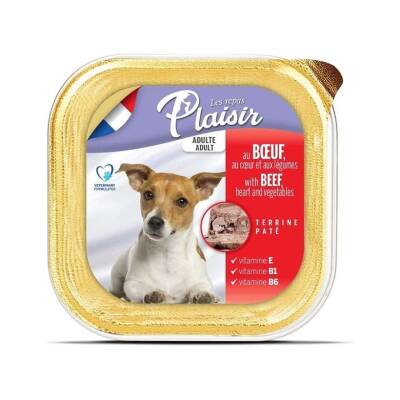 Plaisir Pate Ezme Biftek ve Sebzeli Yetişkin Köpek Konservesi 150 gr