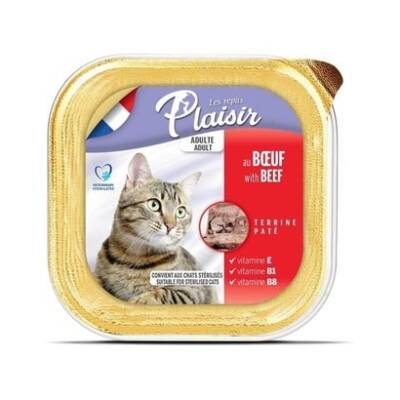 Plaisir Pate Ezme Biftekli Yetişkin Kedi Konservesi 100 gr