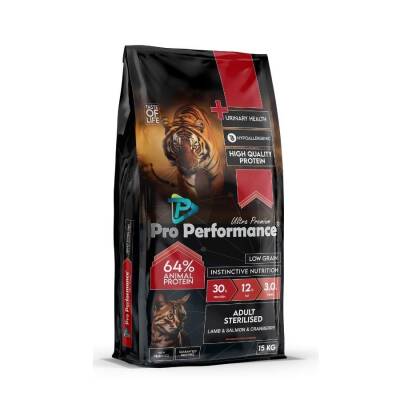 Pro Performance Ultra Premium Kuzulu ve Somonlu Kısırlaştırılmış Yetişkin Kedi Maması 15 kg