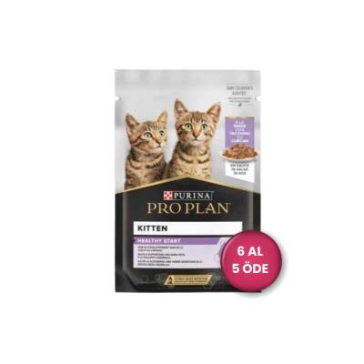 Pro Plan Pouch Sos İçinde Hindili Yavru Kedi Konservesi 85 gr (6 AL 5 ÖDE)