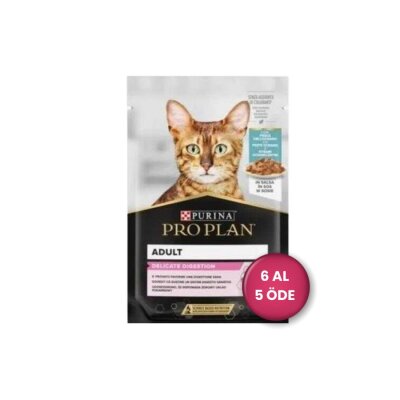 Pro Plan Pouch Sos İçinde Okyanus Balıklı Yetişkin Kedi Konservesi 85 gr (6 AL 5 ÖDE)