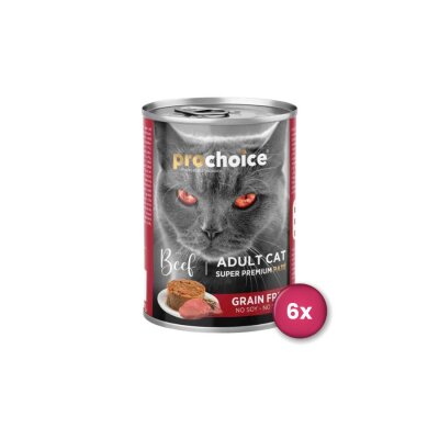 Prochoice Biftekli Yetişkin Kedi Konservesi 400 gr X 6 Adet