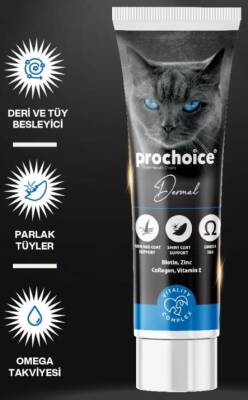 Prochoice Dermal Kedilerde Deri ve Tüy Sağlığı için Biotinli Kedi Macunu 100 ml
