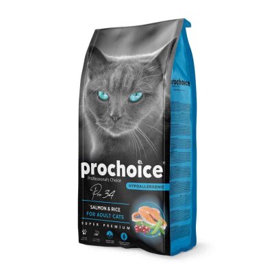 Prochoice Pro 34 Somonlu ve Pirinçli Yetişkin Kedi Maması 15 kg
