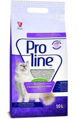 Proline Lavanta Kokulu İnce Taneli Topaklanan Bentonit Kedi Kumu 10 lt