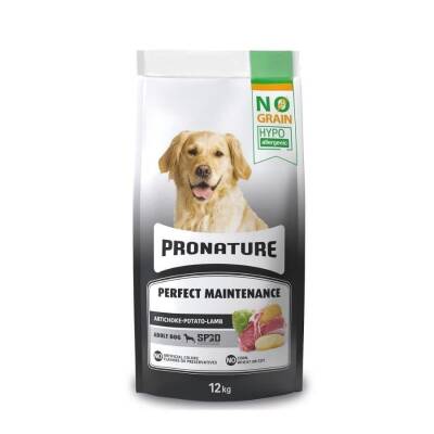 Pronature Hypo-Allergenic Kuzu Etli Enginarlı ve Patatesli Tahılsız Yetişkin Köpek Maması 10 + 2 kg