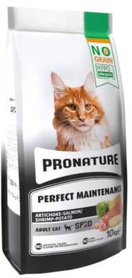 Pronature Hypo-Allergenic Somonlu Karidesli ve Enginarlı Tahılsız Yetişkin Kedi Maması 10 kg