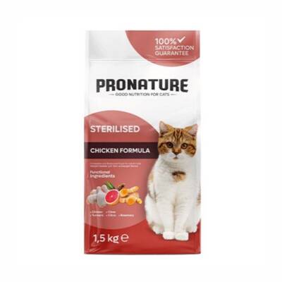 Pronature Kilo Kontrolü İçin Tavuklu ve Pirinçli Kısırlaştırılmış Yetişkin Kedi Maması 1,5 kg
