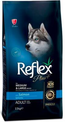 Reflex Plus Somonlu Orta ve Büyük Irk Yetişkin Köpek Maması 15 kg