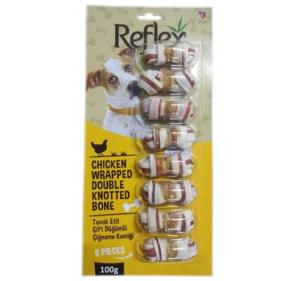Reflex Tavuk Etli Çift Düğüm Kemik Ödülü 8'li 100 gr